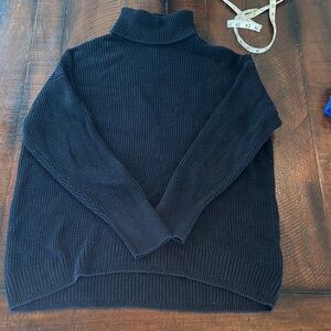 J Crew Black Turtleneck Sweater
